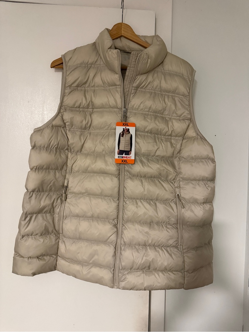 32 Degrees Cream Quilted Puffer Vest